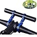 Produktbild Homeet Fahrrad Extender Halterung Taschenlampe Fahrradlenker Halterungen Zubehör Extender Halterung 20CM, für Fahrrad Licht, Tacho, GPS-Geräte, Sport Kamera oder Smartphones Blau Aluminiumlegierung + Carbon Fiber