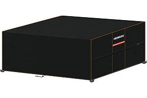 HEIMUNI Pokrowce na Meble Ogrodowe, Pokrowiec Ochronny na Meble Ogrodowe, Pokrowiec na Stół Zewnętrzny, Pokrowiec na Sofę na Stoły Ogrodowe i Krzesła, Pokrowiec na Stół Ogrodowy, 230 x 180 x 80 cm