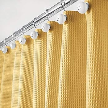Mdesign Shower Curtain Cool Shower Curtain With Waffle Pattern