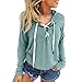 Produktbild ITISME Damen StrickjackeWomen Hoodie Sweatshirt Lace up Long Sleeve Crop Top Coat Sports Pullover TopsWeißE FüR Strickmantel Blaue Rosa Long Wolljacke ReißVerschluss Strickpullover Altrosa Rot