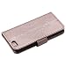 Produktbild Unbekannt iPhone 6S Plus / 6 Plus Hülle Leder, Schutzhülle Brieftasche mit Kartenfach Klappbar Magnetverschluss Stoßfest Handyhülle Case für Apple iPhone 6SPlus / 6Plus - LOHHA10516 Rosa Gold