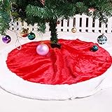 Material: esta capa de árbol verde es de la tela aterciopelada. Tiene un tacto genial, cubierta perfecta para el base del árbol de Navidad.