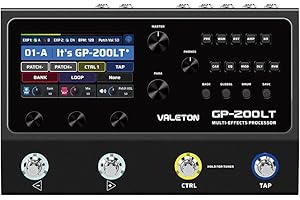Valeton Guitar Bass Amp Modeling IR Cabinets Simulation Multi-Effects with FX Loop MIDI I/O Stereo OTG USB Audio Interface GP-200LT