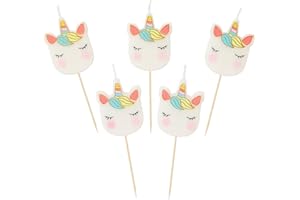 TALKING TABLES We Heart Unicorn Shaped Candles 5Pk