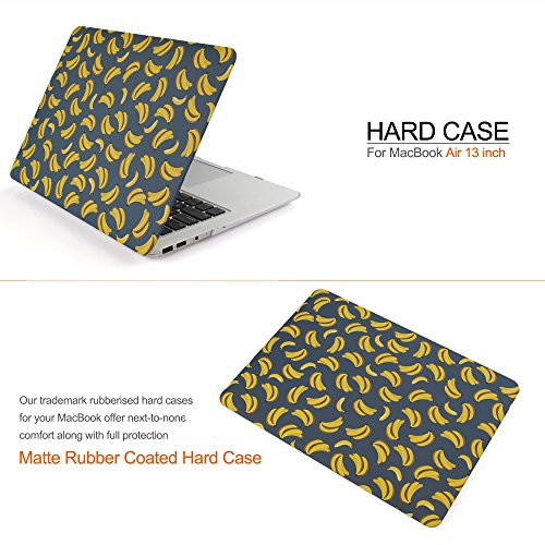 iDOO MacBook Schutzh  lle   Hard Case Cover Laptop H  lle  F  r MacBook Air 13 Zoll  A1369 A1466  - matt  Bananen