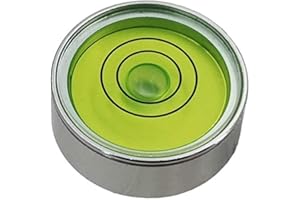 UMEI Nivel de burbuja de aluminio de 25 x 10 mm, nivel de burbuja de agua verde de alta precisión para medición horizontal