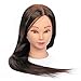 Hairdressing 70% Deep Brown Professional Real Hair 26 Inch,CoastaCloud Training Mannequin Head Hairdresser Human Hair with Clamp