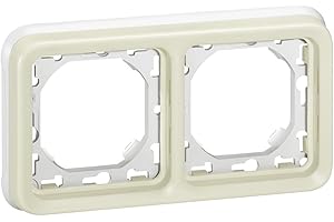 Legrand - 069694 placa 2 elem. horiz. blanco plexo ii comp. Ref. 6565130204