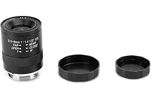 DIOCHE Objectif à Ouverture Manuelle 3,5-8 Mm, Objectif de Caméra à Ouverture Manuelle CS Mount CCTV Security Camera Zoom Lens 720P Manual Lens Focal Length Lens Security CCTV Camera Accessoire
