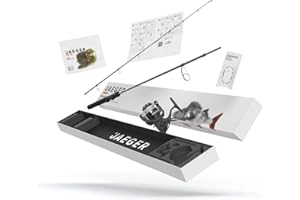 JAEGER Barsch Angelset Perch Go Kit, komplettes Set mit Rute, Rolle, geflochtener Schnur, Carolina Rig, optimierte Gummiköder für garantierten Barschfang, Ready-to-Go & Bonus: Barsch Erfolgs-Guide