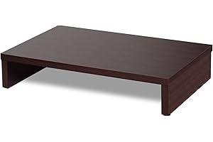 Bestier Monitorständer aus Holz, PC-Bildschirmständer für Schreibtisch, TV-Stand, Desktop-Laptop-Ständer, Schreibtischerhöhung aus P2-Holz, Braun, 15,7 Zoll