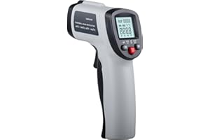 BOWONG 2-in 1 Non-contact Infrared Thermometer/Thermal Leak Detector, GM550F Temperature Gun 50℃ ~ 500℃ (-58℉~ 932℉) ，with tricolor back light indicator and audible alarm