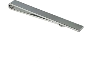 CADOGAN GIFTS Rhodium Plated Plain Tie Slide Presented in a Gift Box