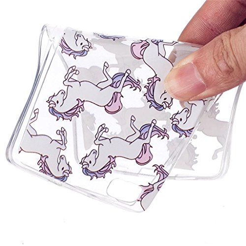 MUTOUREN Huawei P9 Lite TPU Hülle Schutzhülle Crystal Case Durchsichtig Klar Silikon Transparent Ultradünne Weich Gel Hinten Rückdeckel Kratzfeste Federung Etui Bumper-Einhorn und Ballon - 4