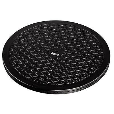 Hama Plateau universel Hama rond, 25,5 cm, poids supporté 60 kg (idéal pour TV, enceintes, écrans, appareils de cuisine), noir