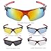 Produktbild Fahrradbrille, TOMOUNT Sprotbrille Sonnenbrille mit 5 Wechselgläsern UV400 für Herren und Damen + Gürteltasche, für Reiten Fahren Angeln Laufen und andere Outdoor Sport