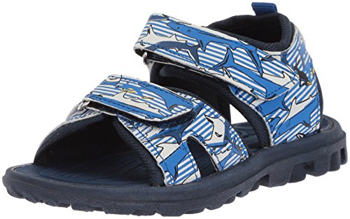 Joules Boys' Rock Open Toe Sandals, Blue (Shark Stripe Shrkstr), 12 Child  UK 31 EU