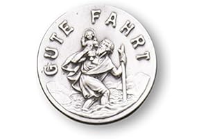 Butzon & Bercker Christophorus Gute Fahrt Autoplakette Ø 2,5 cm Magnet und Klebepad KFZ