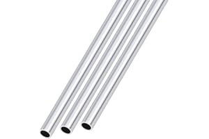METALLIXITY 6063 Aluminum Tube (9mm OD x 7mm ID x 300mm L) 3Pcs, Aluminum Round Tubing - for Home Furnishing, Machinery, DIY Handicraft