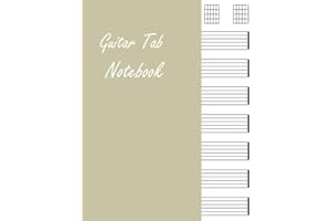 Guitar Tab Notebook: Blank Music Journal for Guitar Music Notes | Musicians, Teachers and Students - Wide Staff Tab (Composition Books - Music Manuscript Paper)