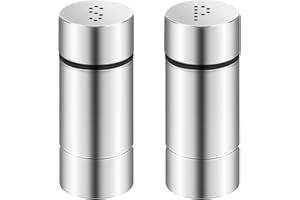 Rapidbok 2 Stück Gewürzstreuer Edelstahl, Salzstreuer und Pfefferstreuer, Klein, Set für Verschiedene Gewürze