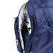 Yodo Baby Nappy Backpack - Detachable Stroller Strap, XL Changing Pad, Small Pouch and Feeding Bottle Holder - 14 Pockets, Navy