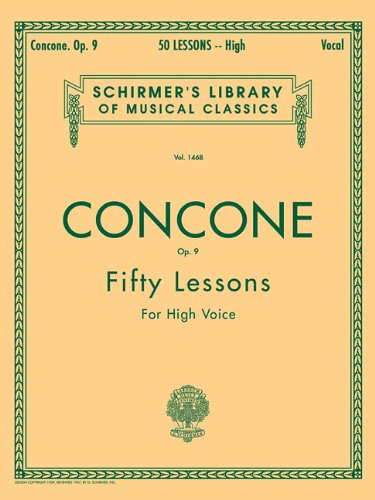 50 Lessons, Op. 9: Schirmer Library of Classics Volume 1468 High Voice