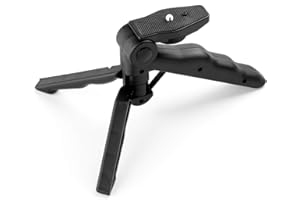 Fotover Universal Durable Mini Lightweight Table Top Camera Tripod Stand and Grip Stabilizer with Phone Bracket Mount for iPhone 8 7 6 6s plus 5 5s Other Smartphones,6.22 inches