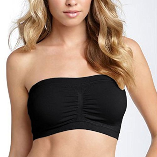 Womens Black Color Tube Bra:Wirefree,Strapless,Non Padded Bra. (Fit Size 28 to 36) (Free Size) RS.99 (50.00% Off) - Amazon