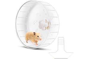 6.7inch Hamster Exercise Wheel, BOJVESH Transparent Hamster Running Wheel with Metal Stand, Silent Spinner Hamster Wheel, Pet Running Toy Cage Accessory for Small Animals, Mice Rat, Hedgehog