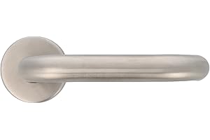 Amig - 12229 Model 3 RX Handle Set with Inner Rosette | 18/8 Stainless Steel | 136 x 19 (D) mm | Rosette Diameter 53 mm