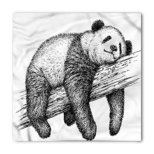 Hshbgiu Black and White Bandana, Giant Panda Bear, Unisex Head and Neck Tie