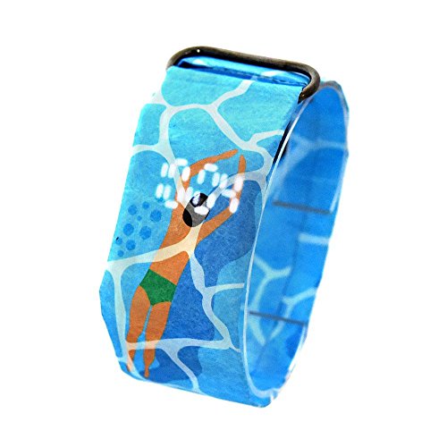 Preisvergleich Produktbild Kobwa 2018 Kreative Papieruhr, super leicht, langlebig, Datumsanzeige, wasserdicht, Tyvek-Papierband, coole Armbanduhr aus Papier seeblau