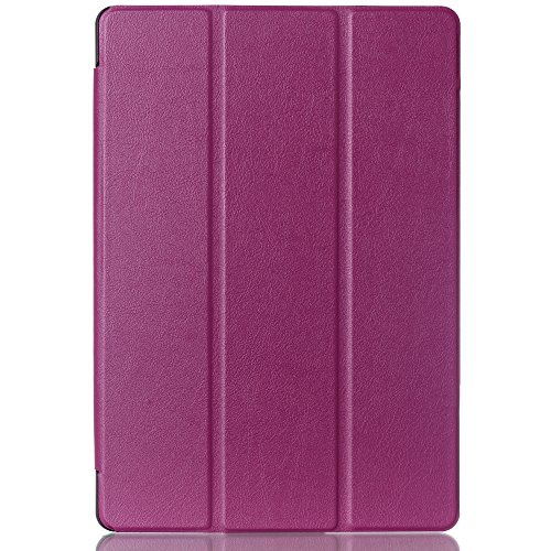 Huawei MediaPad T1 7.0 Slim Smart Hülle Case – PU Leder Schutzhülle Case für Huawei Mediapad T1 7.0 Zoll Tablet Tasche Etui Sleeve Smart Cover mit Magnetic Magnet und Standfunktion + Displayschutzfolien und Stylus,Lila - 3