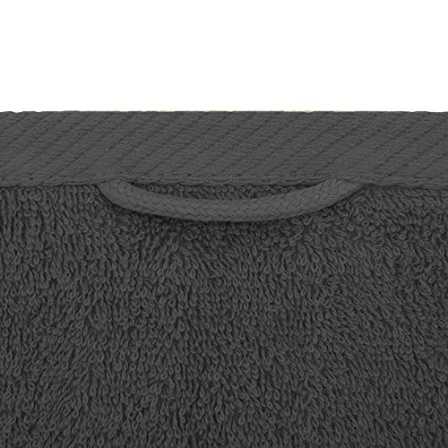 4 tlg. Handtuch-Set in vielen Farben – 4 Handtücher 50×100 cm – Farbe anthrazit - 3