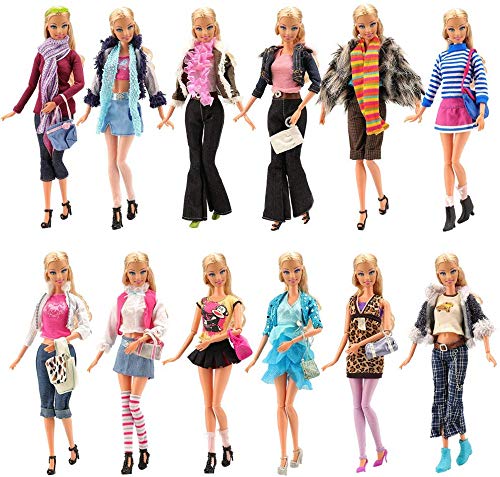 Miunana Fatti A Mano 3 PCS Vestiti Abiti Selezionati A Caso per 11.5 Pollici 28 -30 CM Bambola