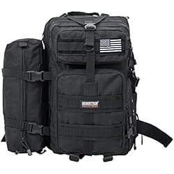Seibertron Falcon étanche Militaire Armée Tactique Sac à Dos Compact Assault Pack Molle (Black 37L+1)