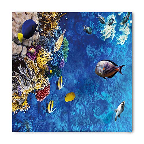 Fish Bandana, Plants and Animals Tropical, Unisex Head and Neck Tie(S)