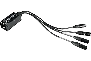 Pronomic NetCore SP-3M Multicore-Spliss male - Peitsche mit 4 XLR-Steckern (male) auf RJ45 Buchse - zur Übertragung analoger oder digitaler Signale über Netzwerkkabel