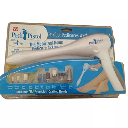 EYX Formula Premium Quality Pistol Shaped Motorised Pedicure Kit,10 Precision Crafted Heads.Great for Home Use