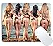 Produktbild YISUMEI 25x30 cm Gaming Mauspad Office Computer Mouse Pad MondSchöne Frauen Nackt Große Brüste Sexy Ass Hot Bikini Mädchen am Strand