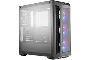Cooler Master MasterBox MB530P ARGB - ATX PC Case with 3 Tempered Glass Panels, 3 x 120mm Pre-Installed Fans, Flexible Air Flow Configurations - ARGB
