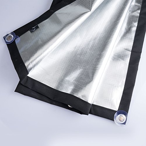Auralum 96*100cm Sonnenschutz Dachfensterrollo Beschichtung für Velux Dachfenster mit Sucker Struktur ohne Bohren - 4