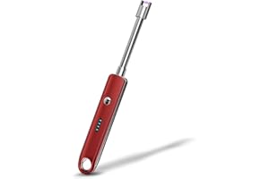 Eletorot Accendino Elettrico, Accendigas Elettrico Cucina USB Ricaricabile Accendino Antivento ad Collo Lungo per Candele Leggere, Stufe a Gas