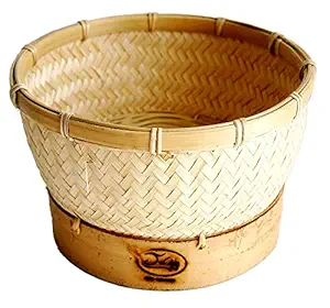 Exotic Elegance Sticky Rice Steamer Cooking Bamboo Basket for Insert in Rice Cooker (Basket Diameter 6.5