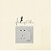 Produktbild Einzigen Lichtschalter Aufkleber Wandaufkleber Tier Kreative Mode Guy Herzschlag Laufen Vinyl Aufkleber Wand Sticker2 Pcs