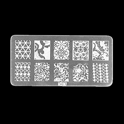 Blue Vessel Nagel-Kunst-Stempel-Schablone Stamping Schablonen-Platten-Werkzeug Stamper Design Kit Hot Set - 3