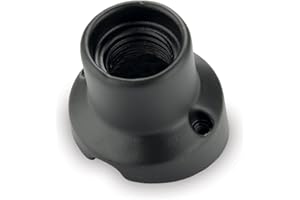 AMARCORDS - Plafoniera in porcellana inclinata attacco e27 base applique portalampade vintage colore NERO OPACO