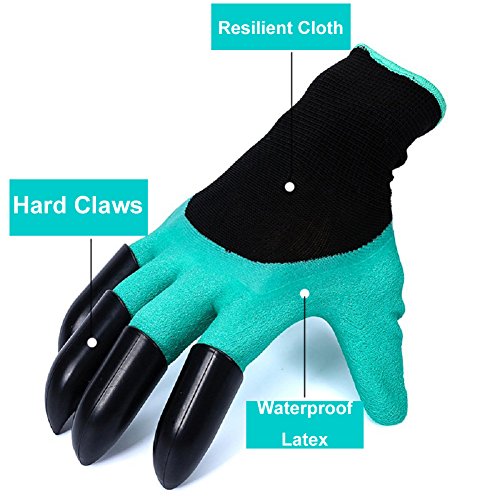 DELIPOP Garten Handschuhe mit Klauen für Graben Pflanzung, Packung mit 2 Paaren (rechts Klaue + Links Klaue) - 3