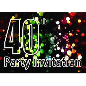 🎂 40th Theme Birthday Party Einladungen Einladungen Kinder Erwachsene Männer / Frauen 🎂